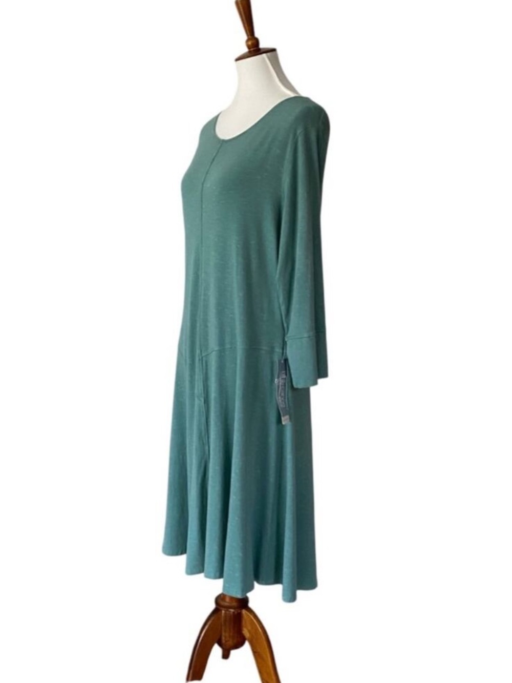 Blue Canoe Dress XL Minimalist Stretch Organic Cotton Blend Resort Spring USA